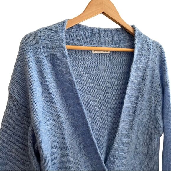 Anthropologie light blue cardigan wool blend Women’s XS (oversized) - Picture 1 of 11